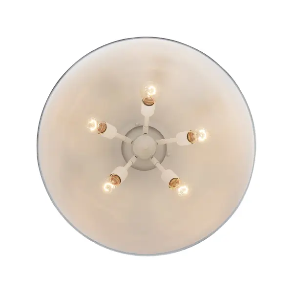 The Alison 5-Light Pendant combines rustic charm with artisanal craftsmanship. Its hand-applied vintage gold finish and weathered black iron shade create a unique, time-worn aesthetic perfect for farmhouse and traditional interiors. - alternate view