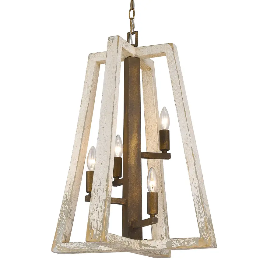 Pilar Four Light Pendant in Burnished Chestnut - Image 3