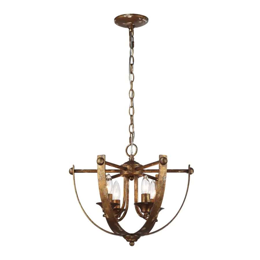 Victoria Four Light Pendant in Heirloom Gold - Image 2