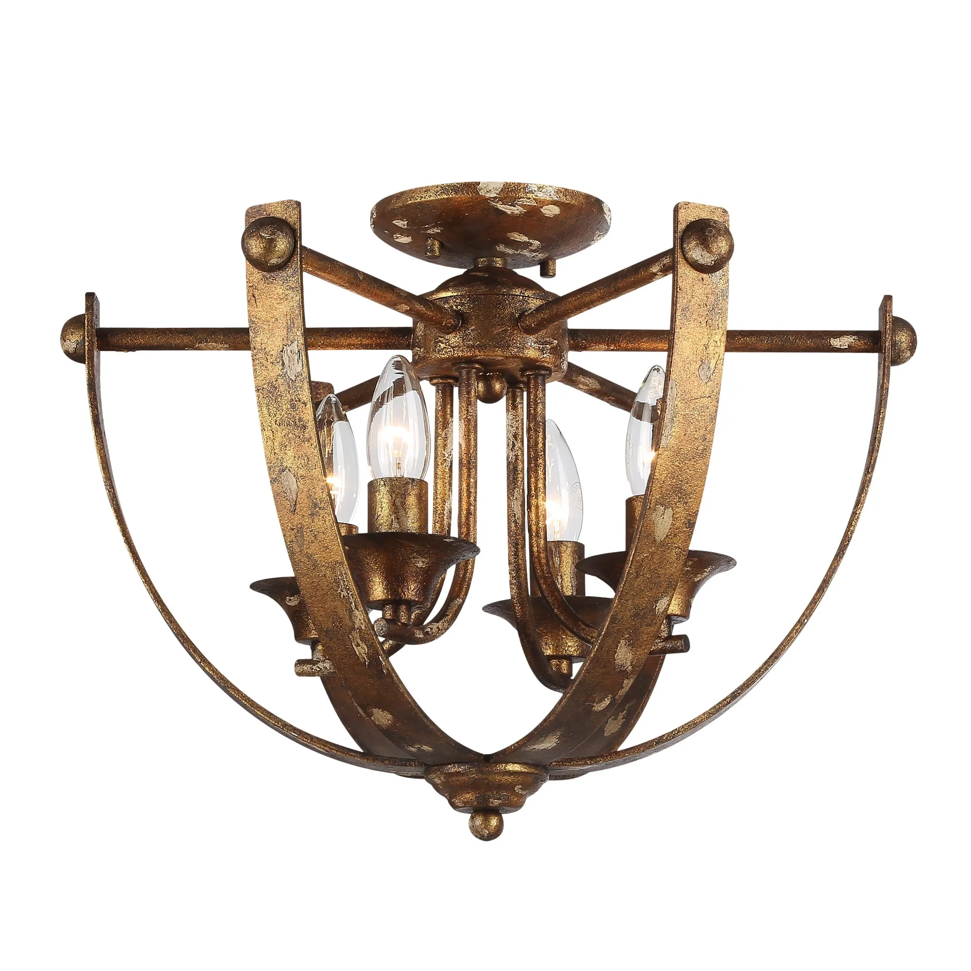 Victoria Four Light Pendant in Heirloom Gold