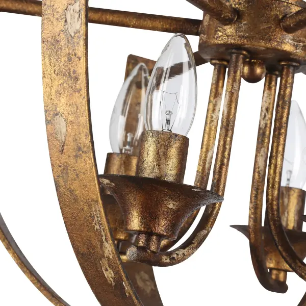 Victoria Four Light Semi-Flush Mount in Heirloom Gold - Image 3