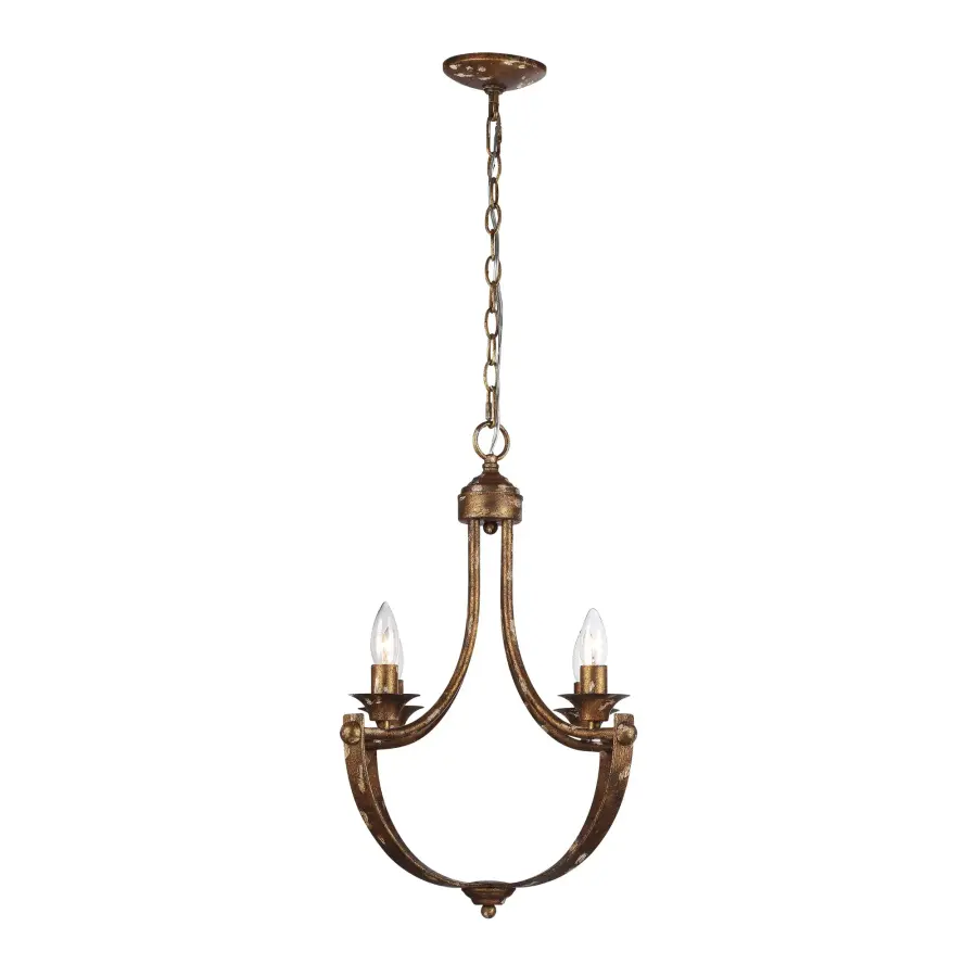Victoria 4-Light Chandelier in Heirloom Gold - Image 2