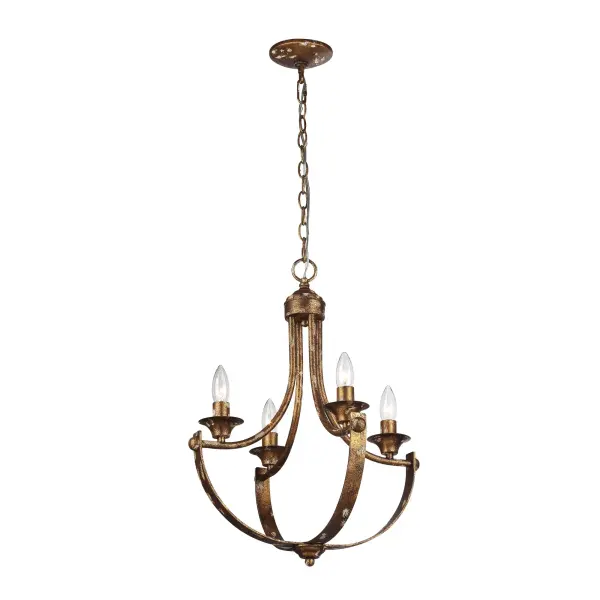 Victoria 4-Light Chandelier in Heirloom Gold - Image 3