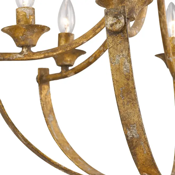 Victoria 6-Light Chandelier in Heirloom Gold - Image 3