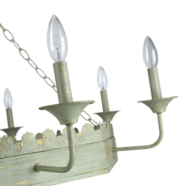 Golden Lighting Finley 8-Light Chandelier in Vintage Sage - Image 3