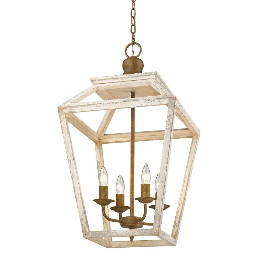 Golden Lighting Haiden 4-Light Pendant in Burnished Chestnut - Image 1