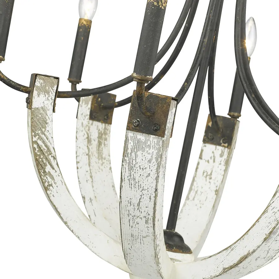Elwood 6-Light Chandelier in Antique Black Iron - Image 4
