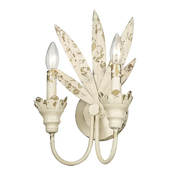 Golden Lighting Lillianne 2-Light Wall Sconce in Antique Ivory - Image 1