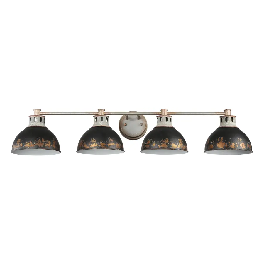 Golden Lighting Kinsley 4-Light Vanity in Antique Black Iron - Image 1