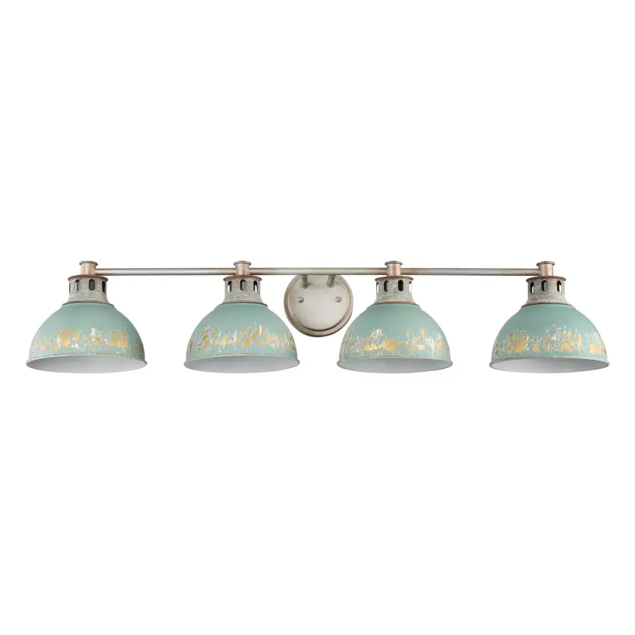 Golden Lighting Kinsley 4-Light Vanity in Antique Teal - Image 1
