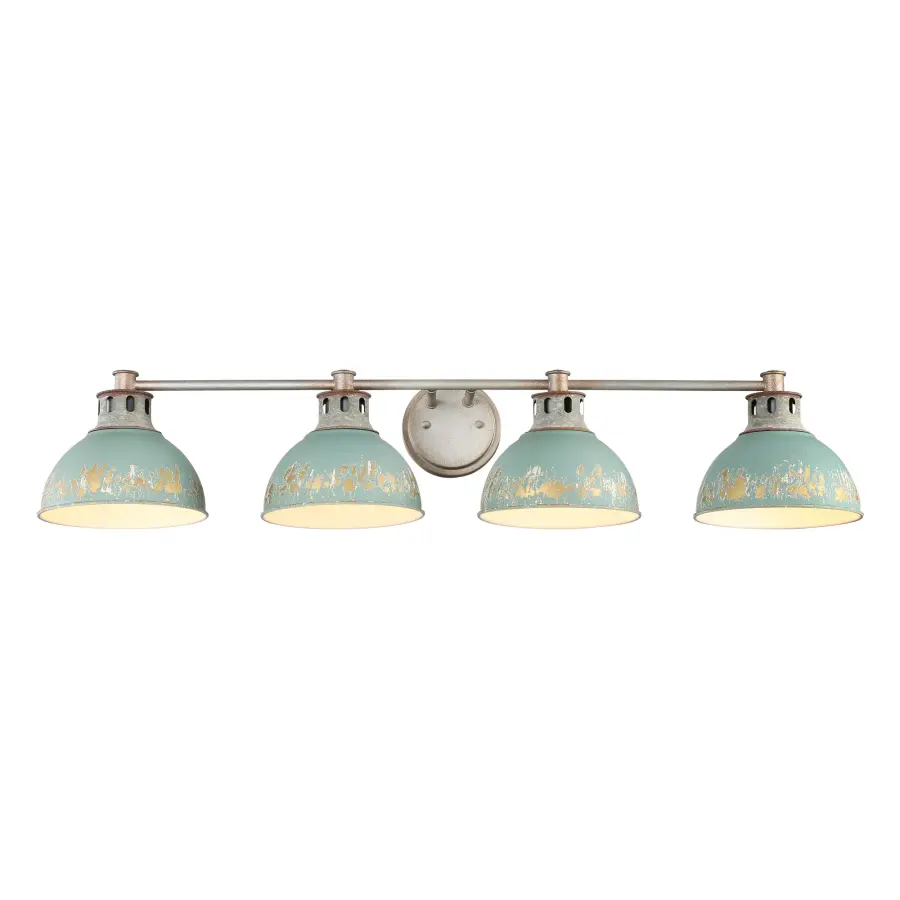 Golden Lighting Kinsley 4-Light Vanity in Antique Teal - Image 2