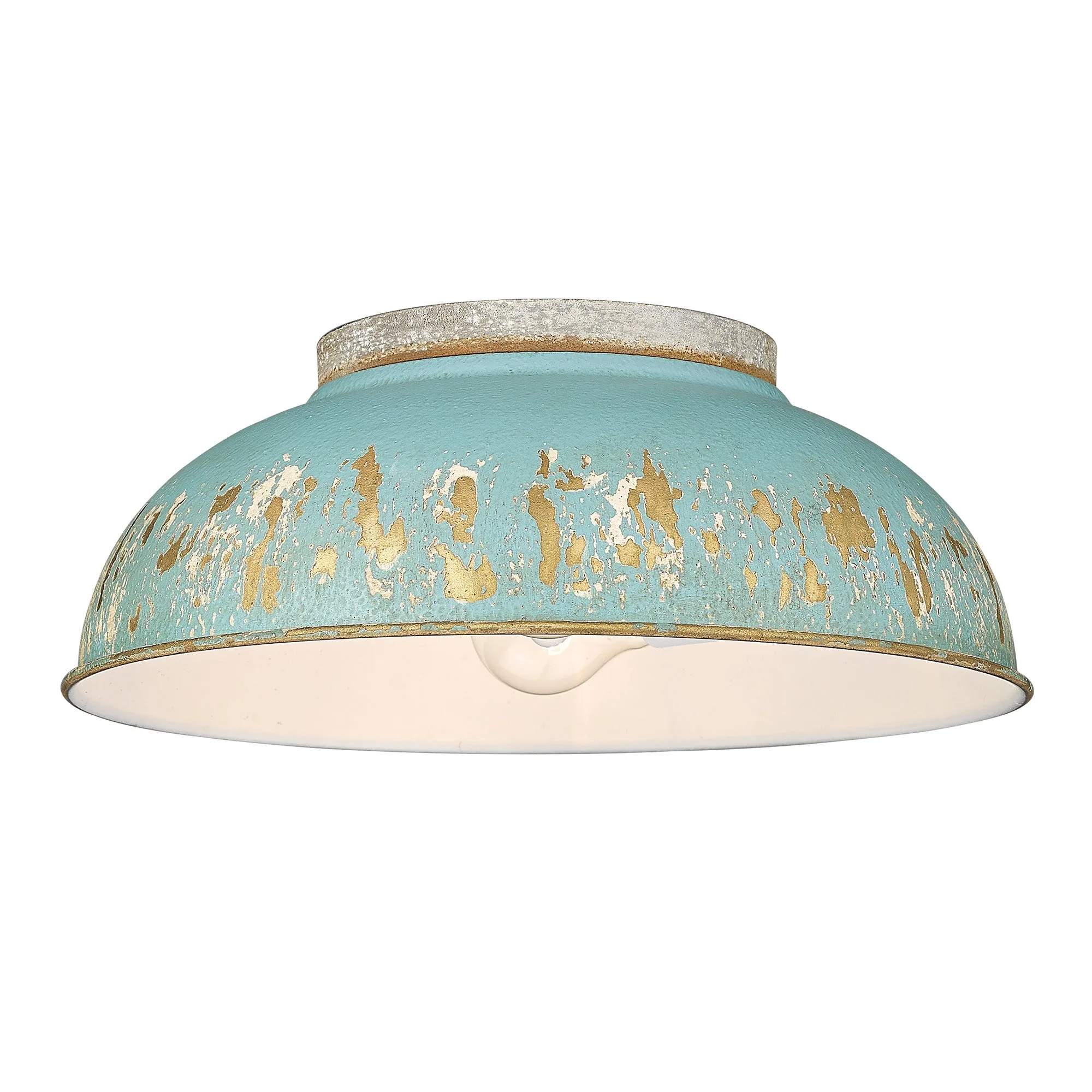 Kinsley Two Light Flush Mount in Aged Galvanized Steel