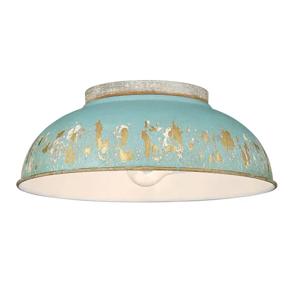 Kinsley Two Light Flush Mount in Aged Galvanized Steel - Image 1
