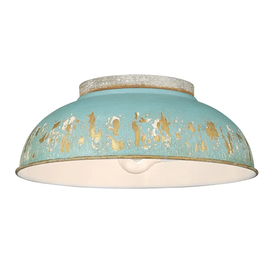 Kinsley Two Light Flush Mount in Aged Galvanized Steel - Image 1