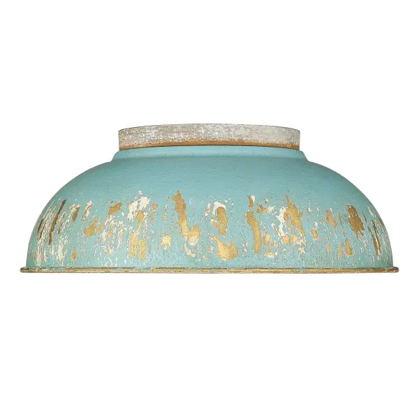 Kinsley Two Light Flush Mount in Aged Galvanized Steel - Image 2