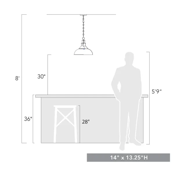 Golden Lighting Kinsley 1-Light Pendant - Image 5