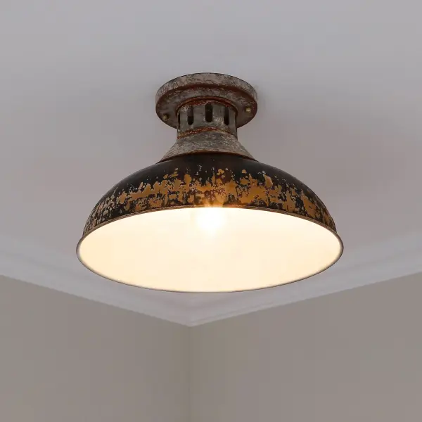 Golden Lighting Kinsley 1-Light Semi-Flush Mount - Image 3