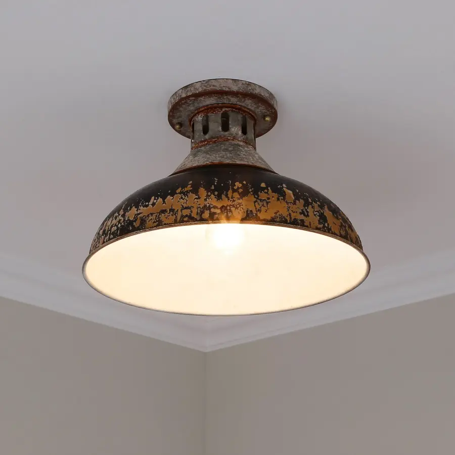 Golden Lighting Kinsley 1-Light Semi-Flush Mount - Image 3