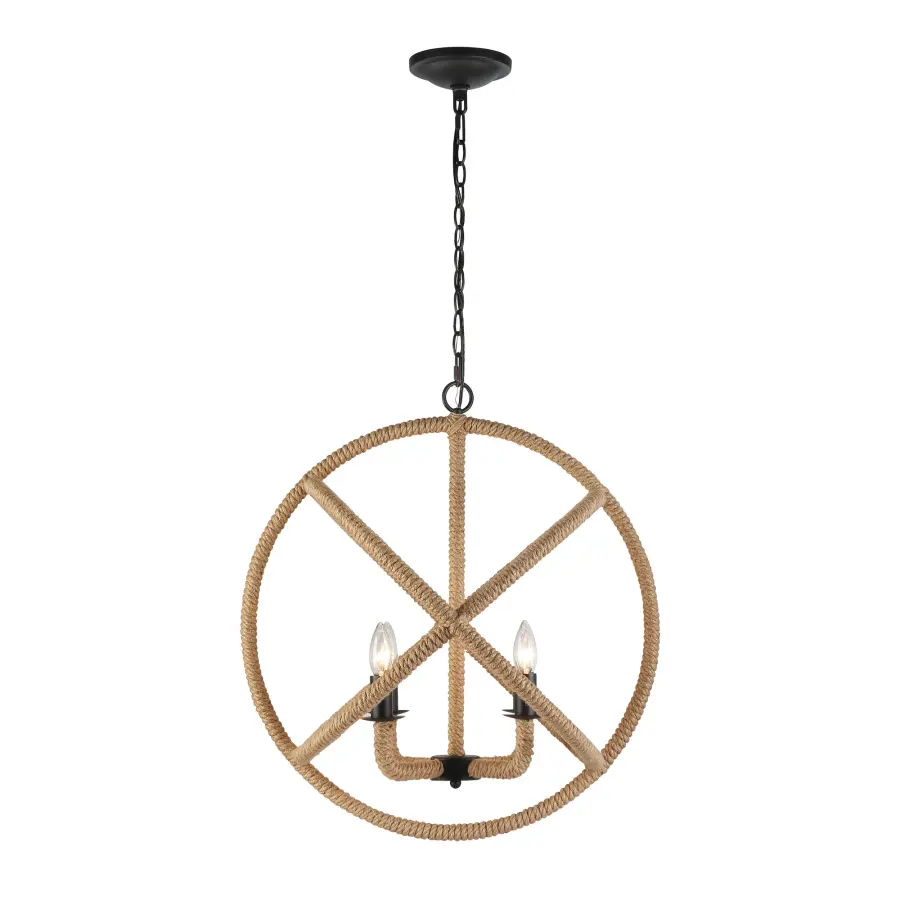 Marina 4-Light Chandelier in Natural Black - Image 2