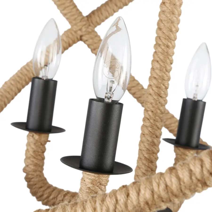 Marina 4-Light Chandelier in Natural Black - Image 7