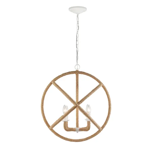 Marina 4-Light Chandelier in Natural White - Image 3