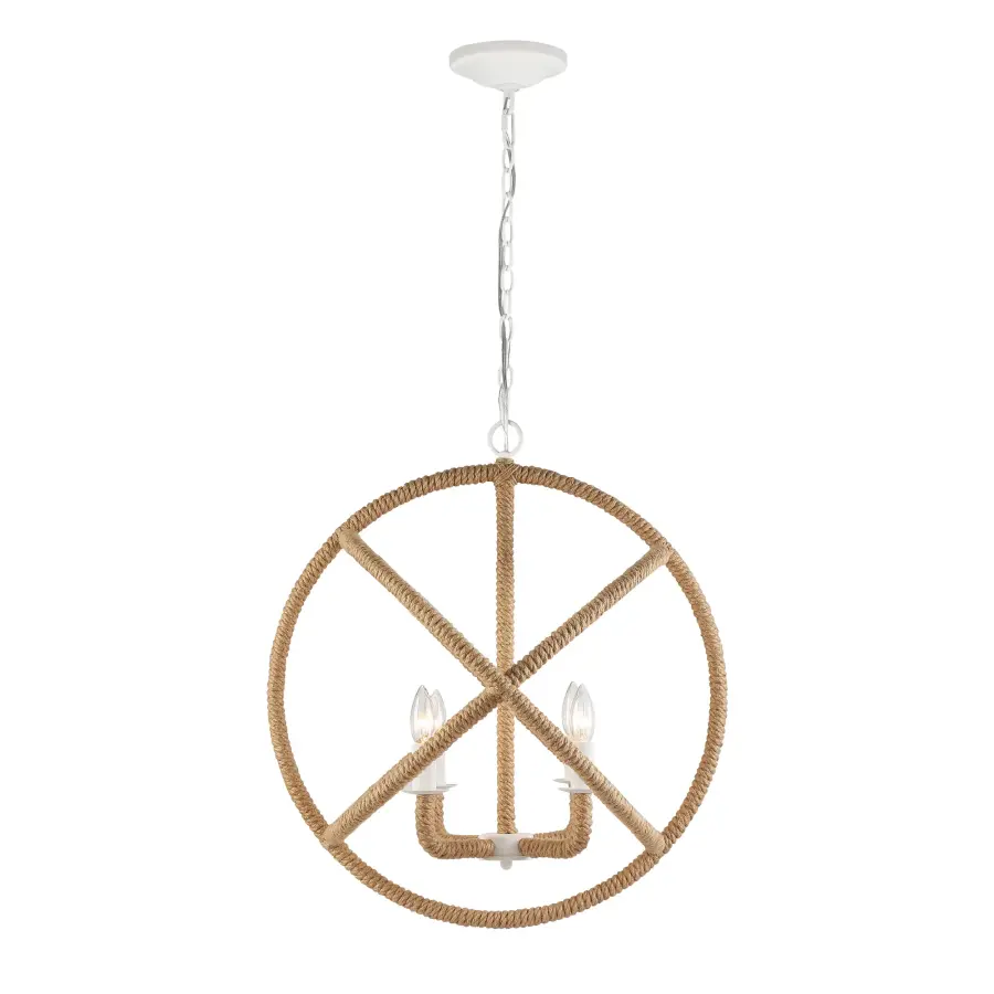 Marina 4-Light Chandelier in Natural White - Image 3