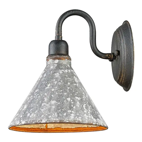 Jasper One Light Wall Sconce in Antique Black Iron - Image 4