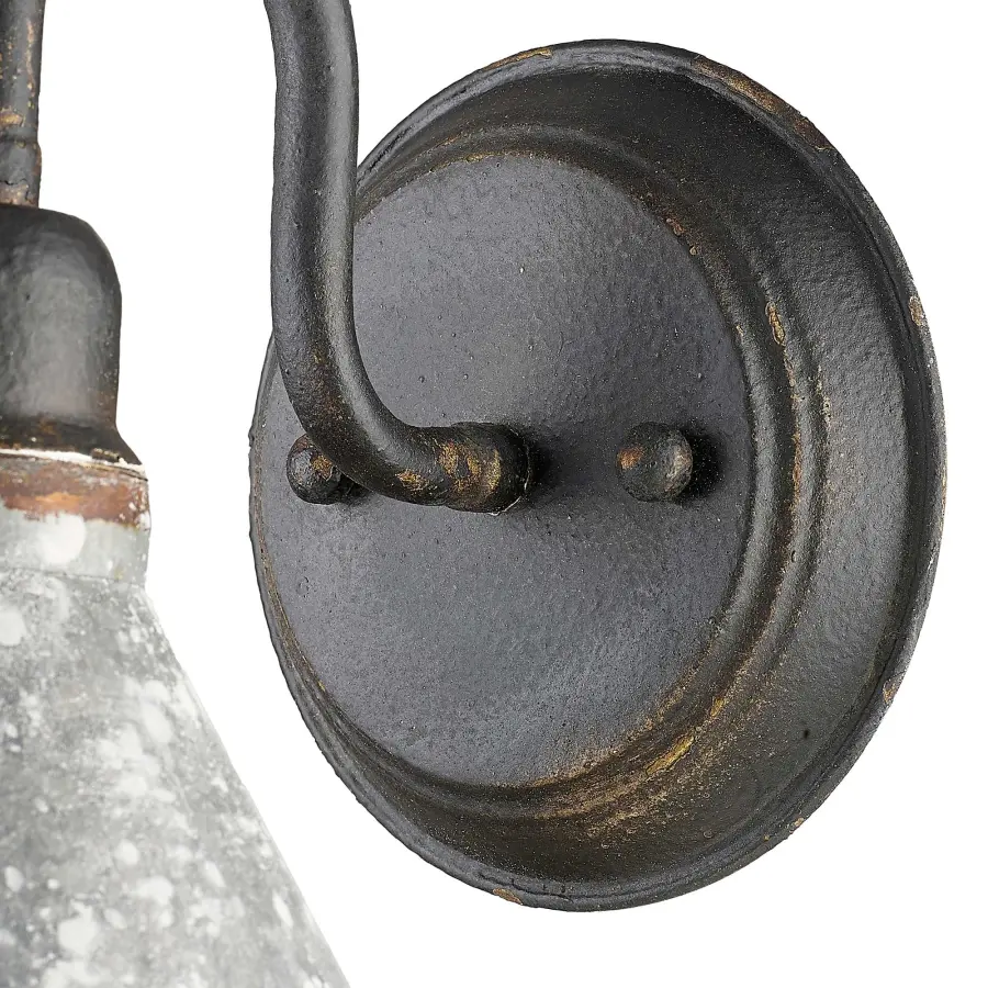 Jasper One Light Wall Sconce in Antique Black Iron - Image 7