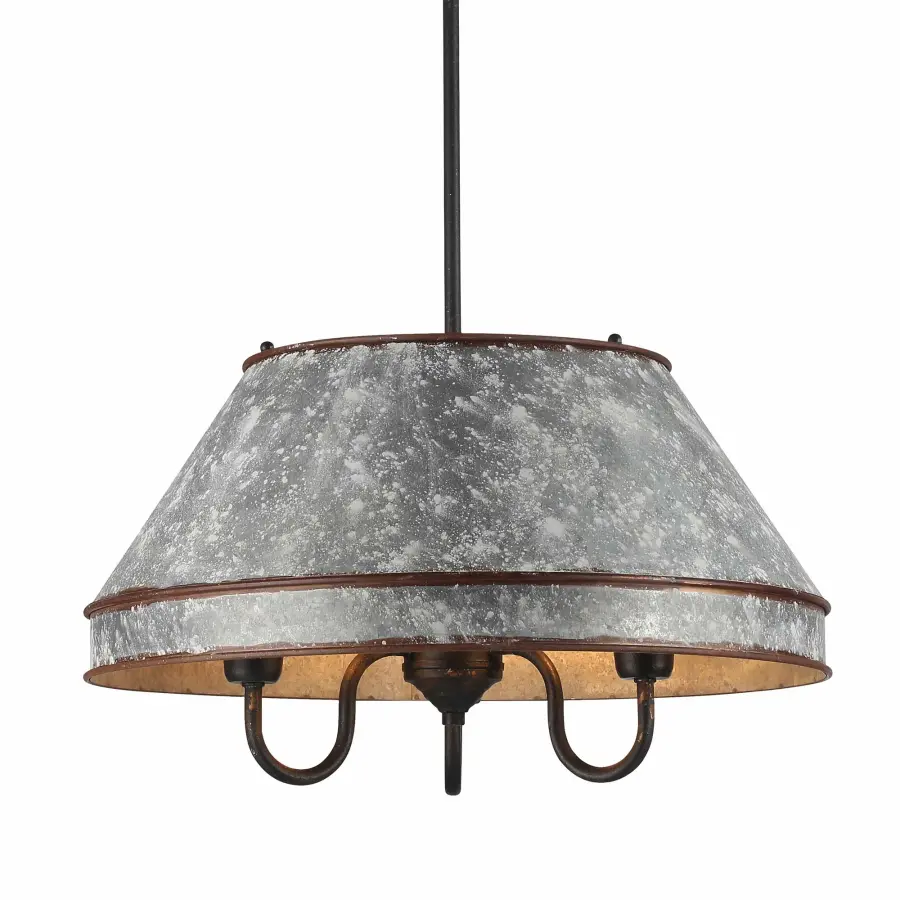 Jasper Three Light Pendant in Antique Black Iron - Image 1