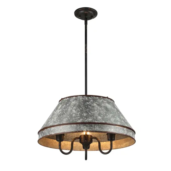 Jasper Three Light Pendant in Antique Black Iron - Image 3