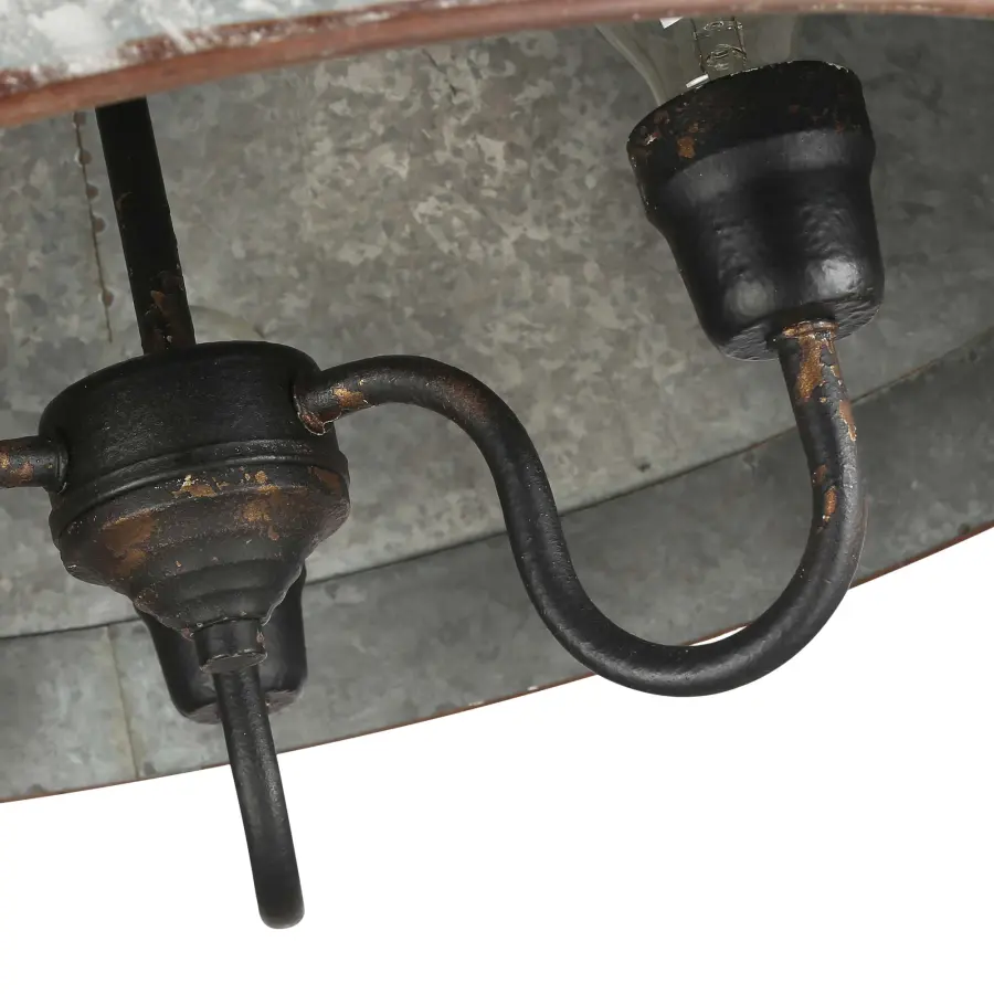 Jasper Three Light Pendant in Antique Black Iron - Image 7