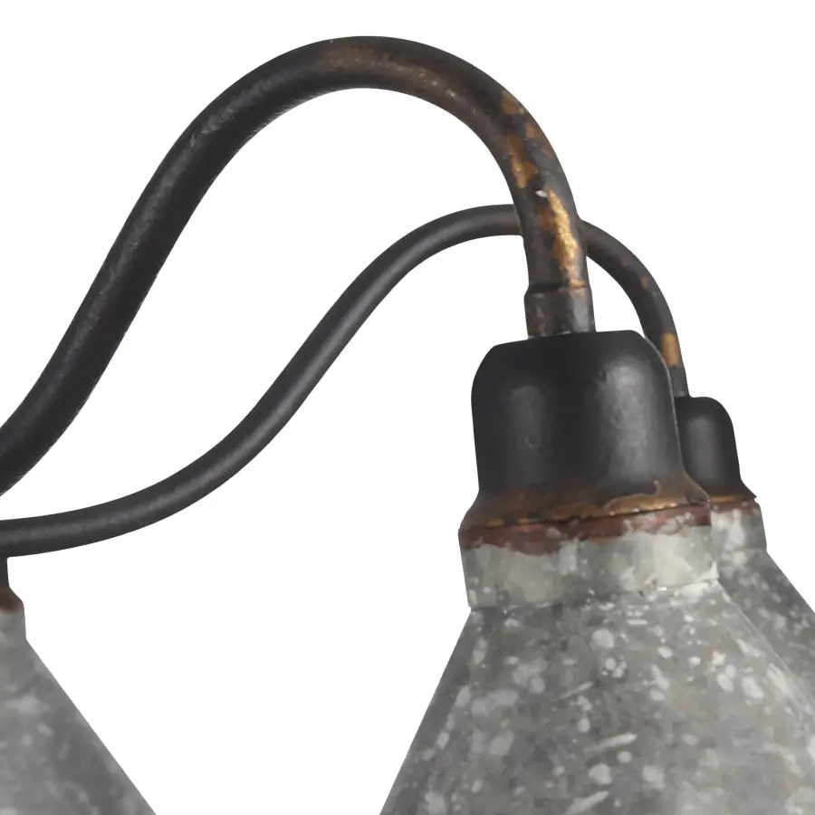Jasper 6-Light Semi-Flush Mount in Antique Black Iron - Image 7