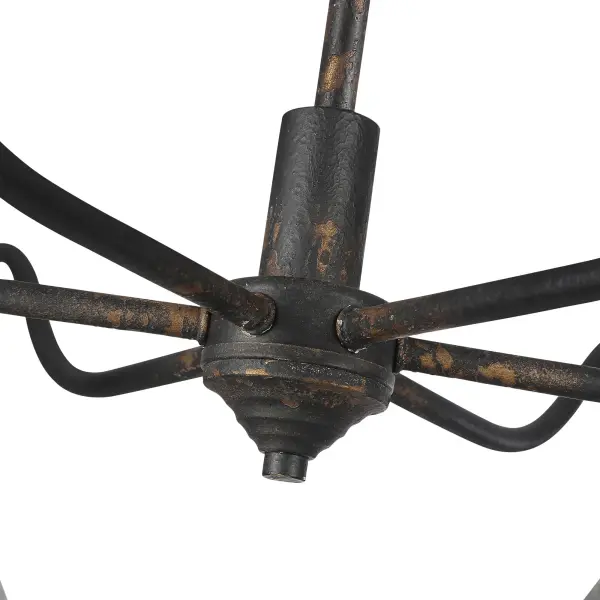 Jasper Six Light Chandelier in Antique Black Iron - Image 5
