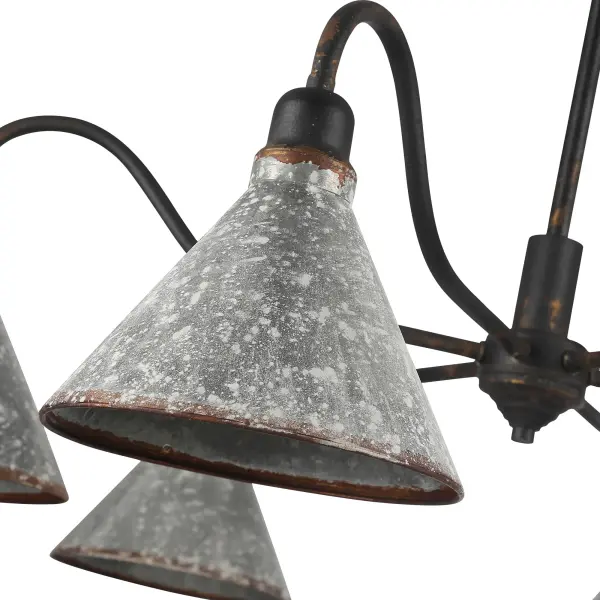 Jasper Six Light Chandelier in Antique Black Iron - Image 6