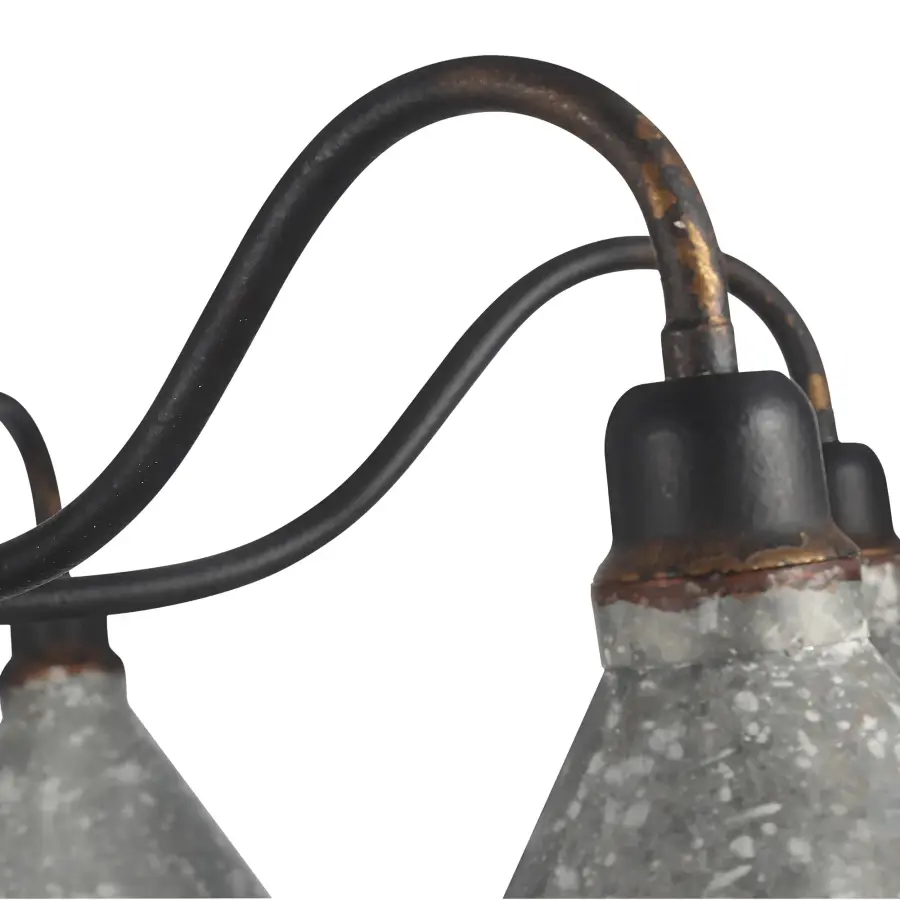 Jasper Six Light Chandelier in Antique Black Iron - Image 7