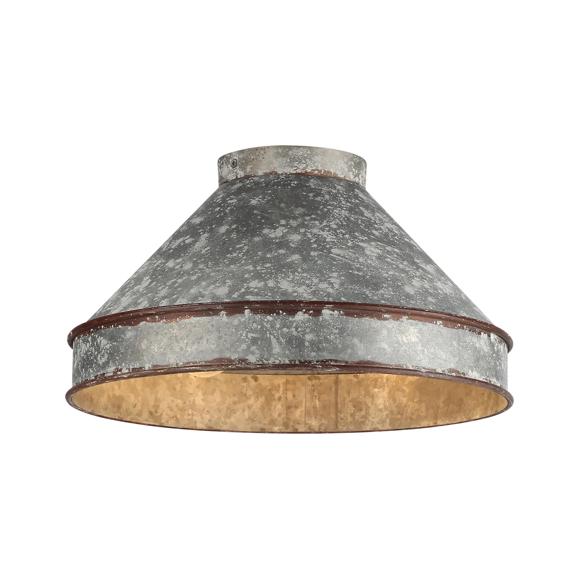 Jasper Two Light Flush Mount in Antique Black Iron