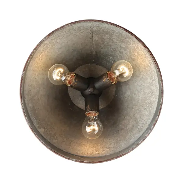 Jasper Two Light Flush Mount in Antique Black Iron - Image 4