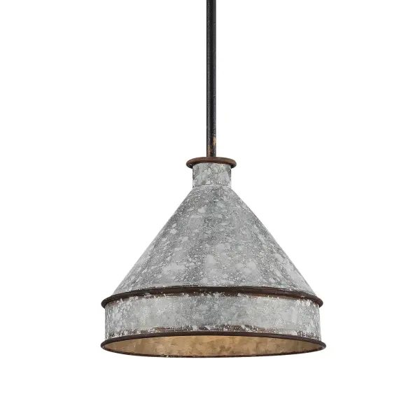Jasper One Light Pendant in Antique Black Iron - Image 1