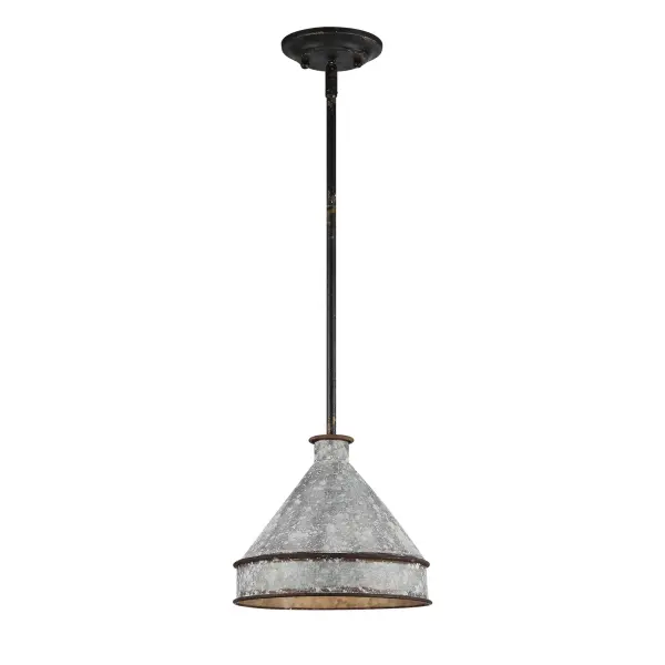 Jasper One Light Pendant in Antique Black Iron - Image 2
