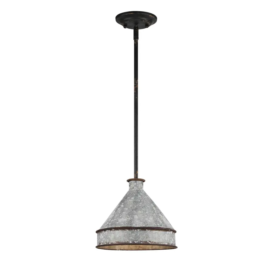 Jasper One Light Pendant in Antique Black Iron - Image 2