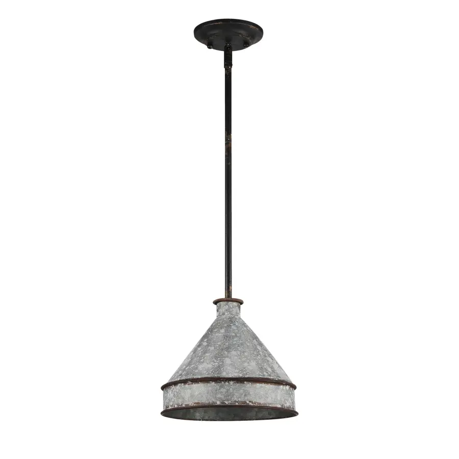 Jasper One Light Pendant in Antique Black Iron - Image 3