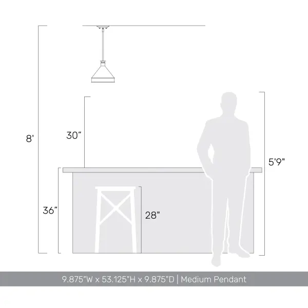 Jasper One Light Pendant in Antique Black Iron - Image 7