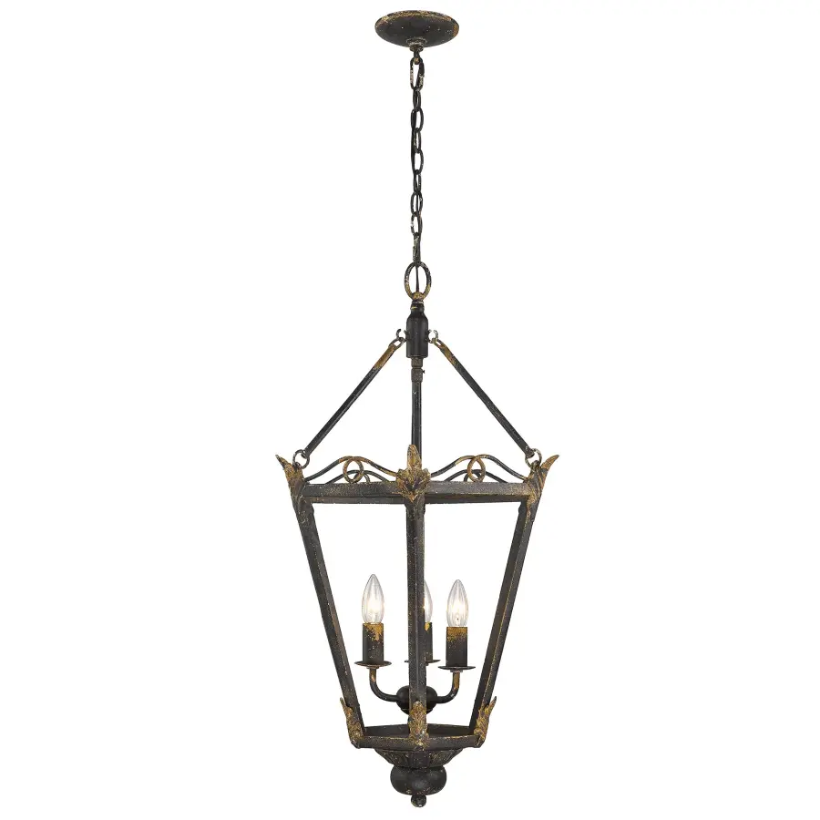 Matilda Three Light Pendant in Antique Black Iron - Image 2