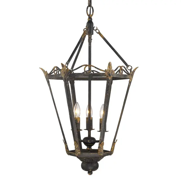 Matilda Three Light Pendant in Antique Black Iron - Image 3