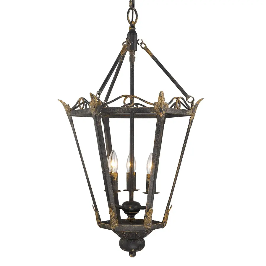 Matilda Three Light Pendant in Antique Black Iron - Image 3