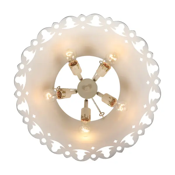 Eloise Five Light Pendant in Antique Ivory - Image 5