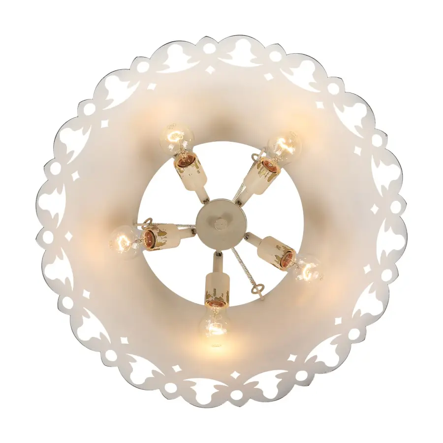 Eloise Five Light Pendant in Antique Ivory - Image 5