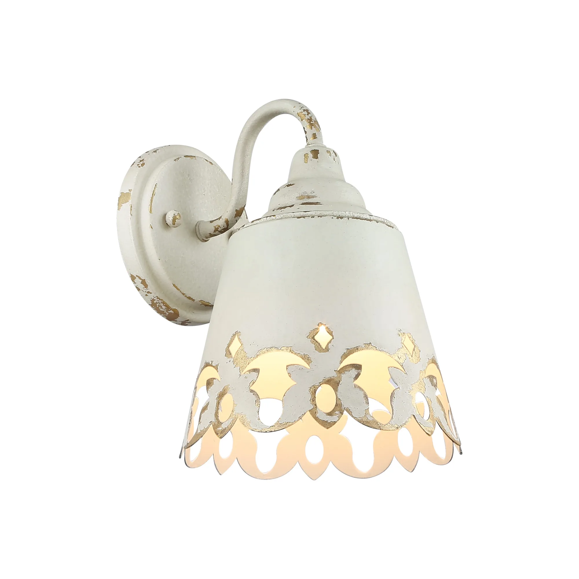 Eloise One Light Vanity in Antique Ivory