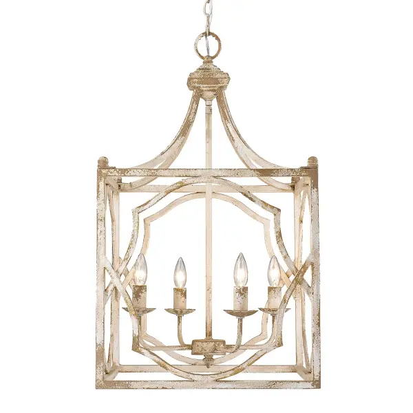 Laurent Four Light Pendant in Antique Ivory - Image 3