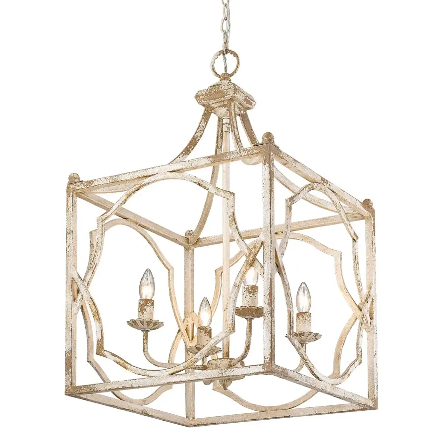 Laurent Four Light Pendant in Antique Ivory - Image 4